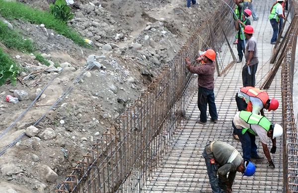 Al 80% construcción del colector pluvial