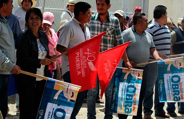 Arranca pavimentación en Acajete