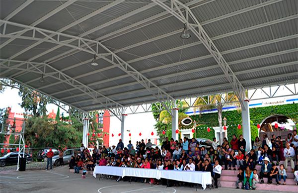 Inaugura Antorcha techado en Atlixco