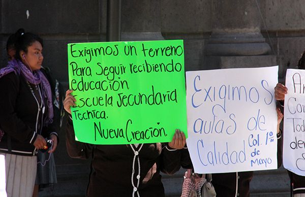 Exigen donación de terreno para secundaria