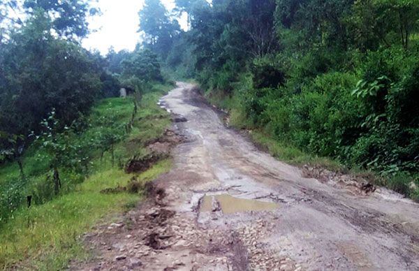 Gestionan rehabilitación de una carretera en la Sierra Norte