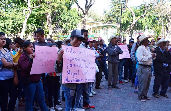 Manifestación contra el gobierno de Atlixco