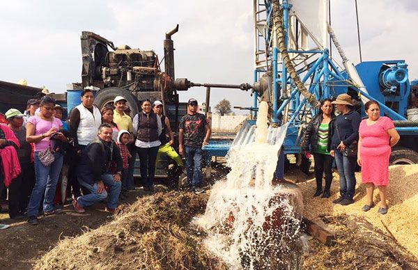 Al 50% construcción de pozo de agua