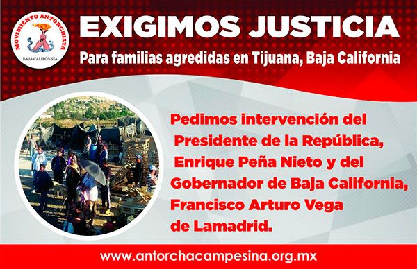  Repudian antorchistas de Atlixco agresiones en Tijuana