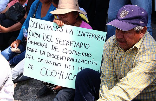 Ayuntamiento de Ocoyucan se manifiesta en la SGG