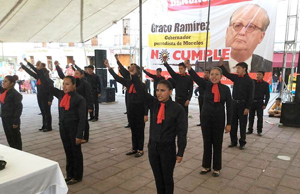  Protestan contra Graco Ramírez en Izúcar