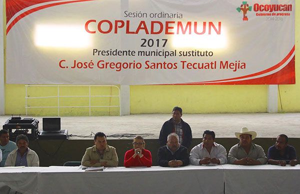Realiza Ocoyucan sesión ordinaria de COPLADEMUN