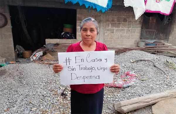 Quieren en Xochiltepec trabajo para familias humildes