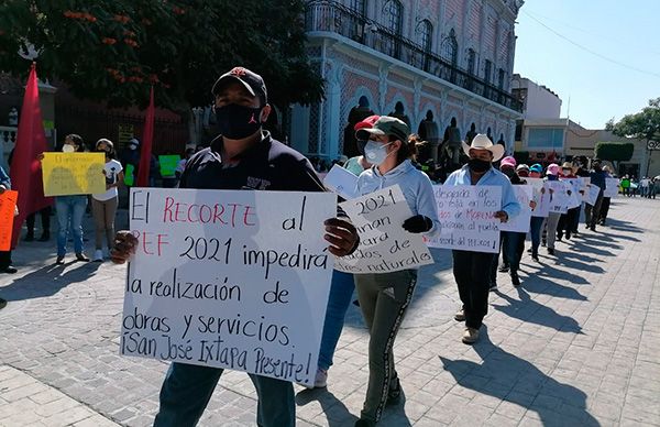 Protesta Antorcha contra el injusto recorte presupuestal para 2021
