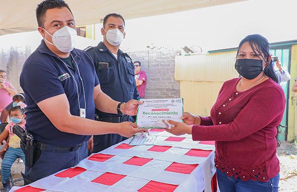 Policía de Chimalhuacán impulsa entornos más seguros