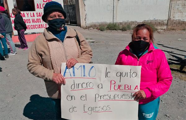 Serranos protestan contra el recorte presupuestal 2021