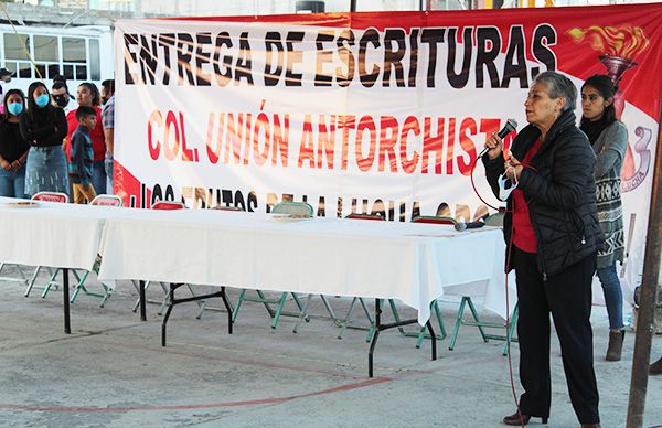 Piedra a piedra, hemos ido construyendo esta colonia: Antorcha