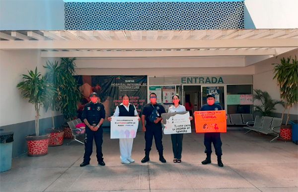 Realizan campaña contra la violencia a la mujer