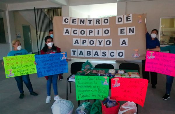 Estimulan en Tecomatlán ayuda humanitaria para damnificados de Tabasco