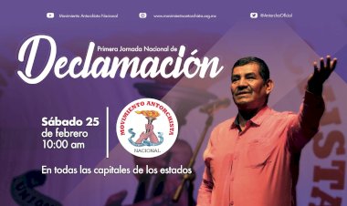 Antorcha convoca a su I Jornada Nacional de Declamación