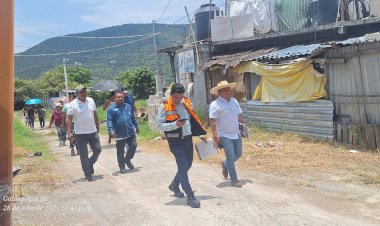 Supervisan proyecto de tomas de agua en colonia Manuel Hernández Pasión, Morelos