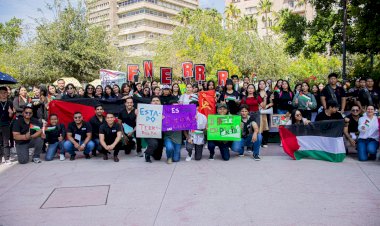 Estudiantes coahuilenses exigen alto al genocidio en Palestina