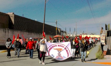 Solicitan antorchistas obras al gobierno de Fresnillo